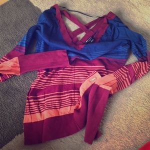 Oakley colorful double-v-neck top